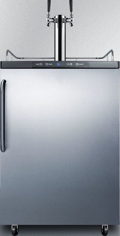 Summit SBC635MBISSTBTWIN Stainless Steel/Black, Towel Bar Handle