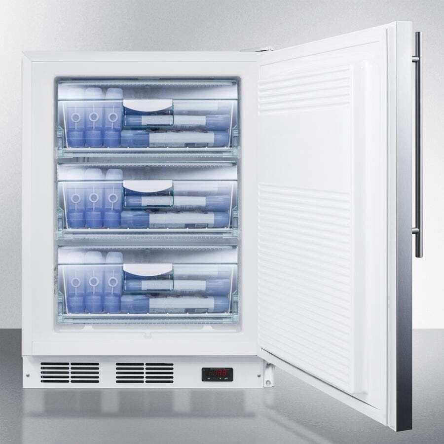 Summit VT65MLBISSHVADA Stainless Steel/White