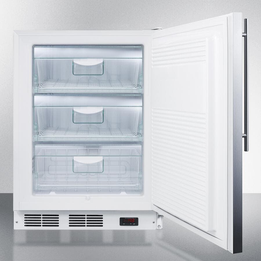 Summit VT65MLBISSHVADA Stainless Steel/White