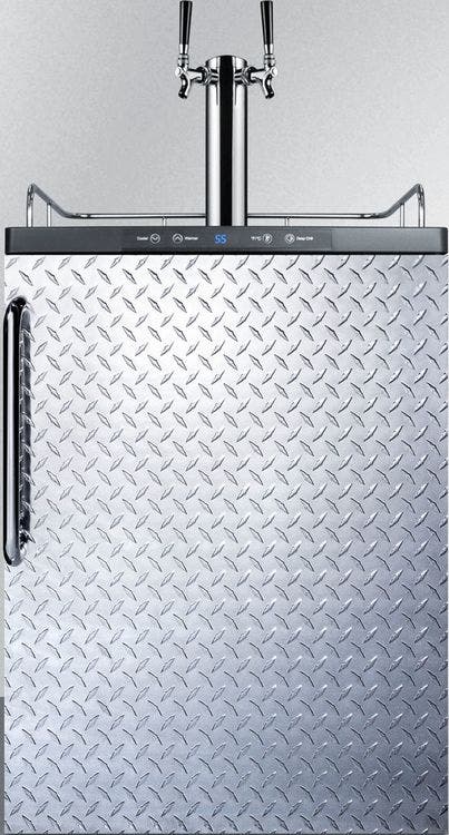 Summit SBC635MBIDPLTWIN Diamond Plate/Black, Towel Bar Handle