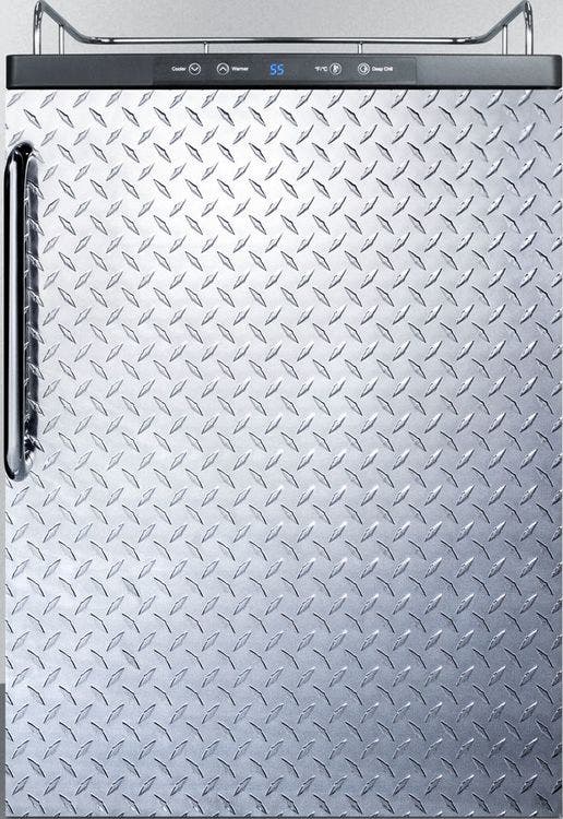 Summit SBC635MBINKDPL Diamond Plate/Black, Towel Bar Handle