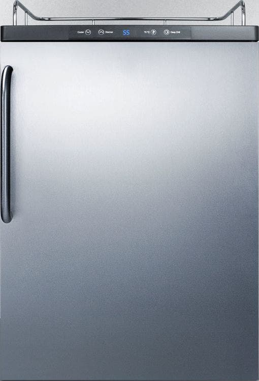 Summit SBC635MBINKSSTB Stainless Steel/Black, Towel Bar Handle