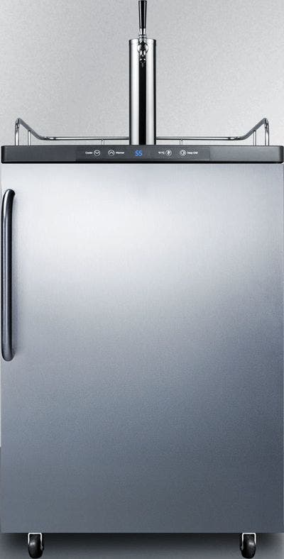 Summit SBC635MBISSTB Stainless Steel/Black, Towel Bar Handle