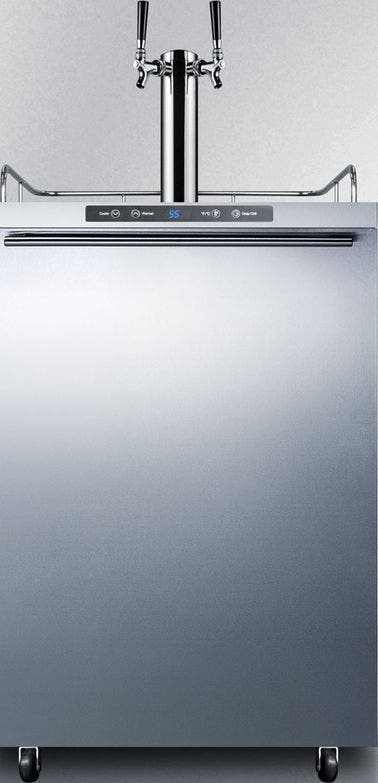 Summit SBC635MOSHHTWIN Stainless Steel, Horizontal Handle