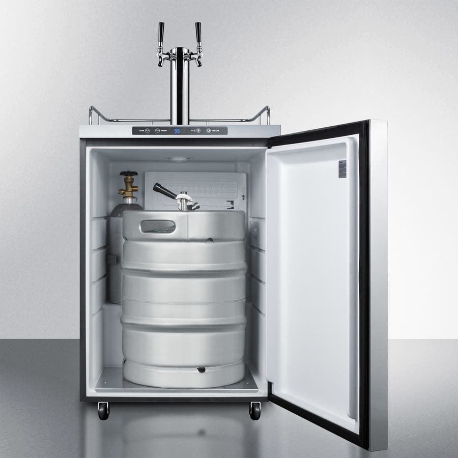 Summit SBC635MOSHHTWIN Stainless Steel, Horizontal Handle