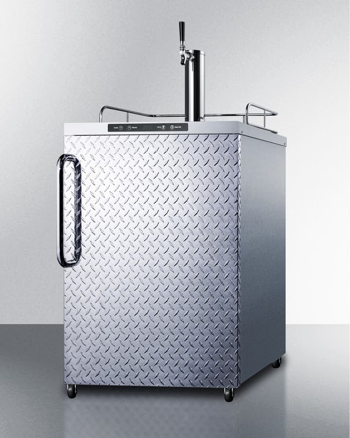 Summit SBC635MOSDPL Diamond Plate/Stainless Steel, Towel Bar Handle, T...