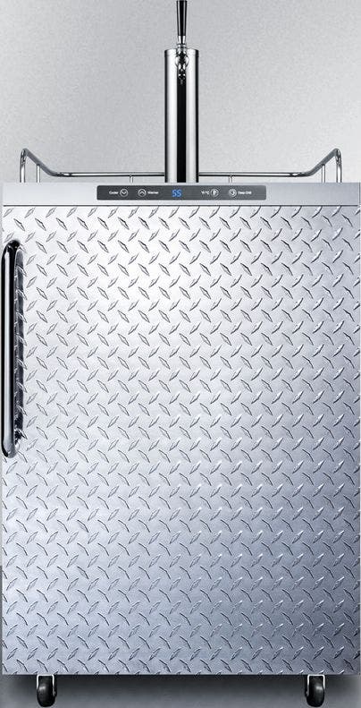 Summit SBC635MOSDPL Diamond Plate/Stainless Steel, Towel Bar Handle, T...