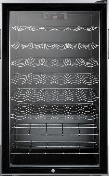 Summit SWC525LBI7 Glass/Black, Recessed Handle