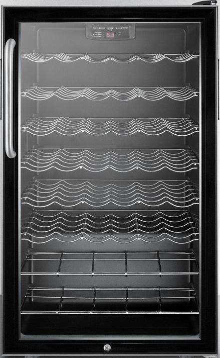 Summit SWC525LBI7TB Glass/Black, Short Towel Bar Handle