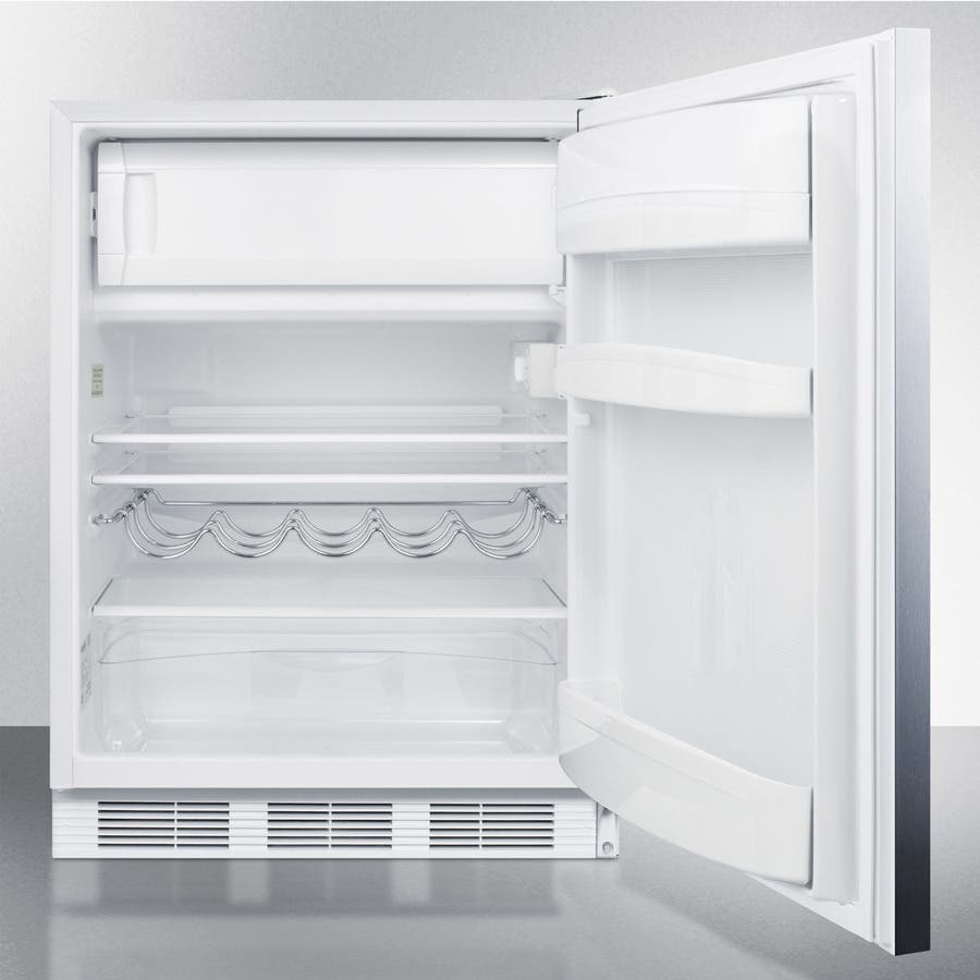 Summit CT661BISSHHADA Stainless Steel/White, Horizontal Handle, ADA Comp...