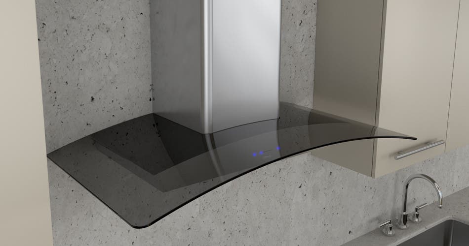 Zephyr ZRVE30BGG Stainless Steel, Smoke Gray Glass, 30 Inch