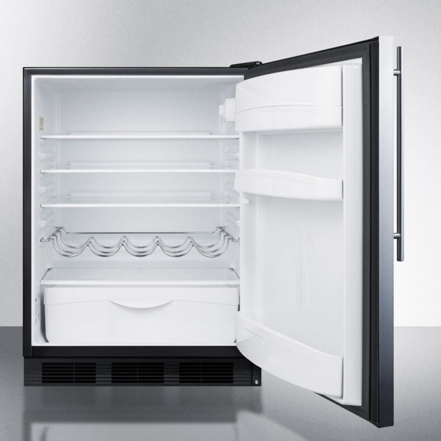 Summit FF63BBISSHVADA Stainless Steel/Black, Professional Handle, ADA Co...