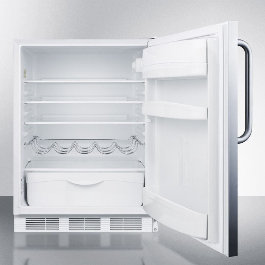 Summit FF61BISSTBADA Stainless Steel/White, Towel Bar Handle, ADA Compl...