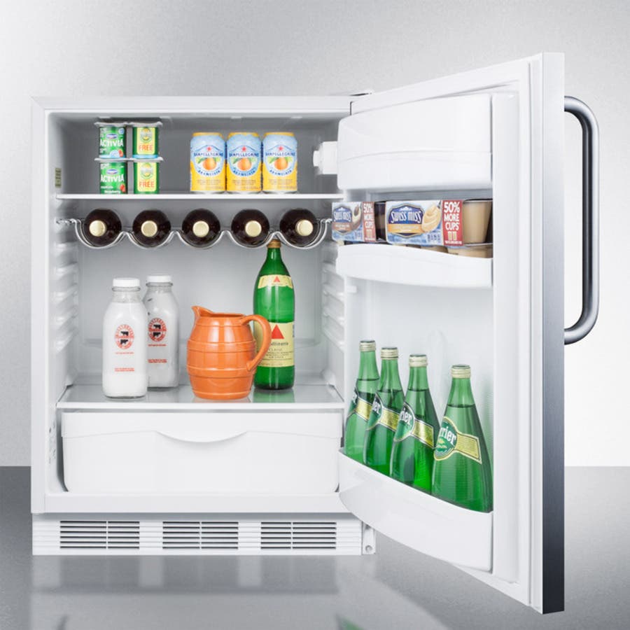 Summit FF61BISSTBADA Stainless Steel/White, Towel Bar Handle, ADA Compl...