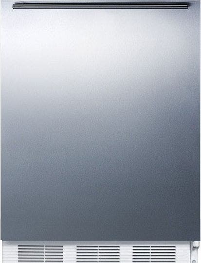 Summit FF61BISSHH Stainless Steel/White, Horizontal Handle 
