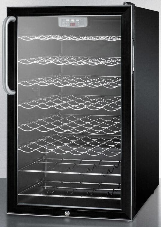 Summit SWC525LTB Glass/Black, Short Towel Bar Handle