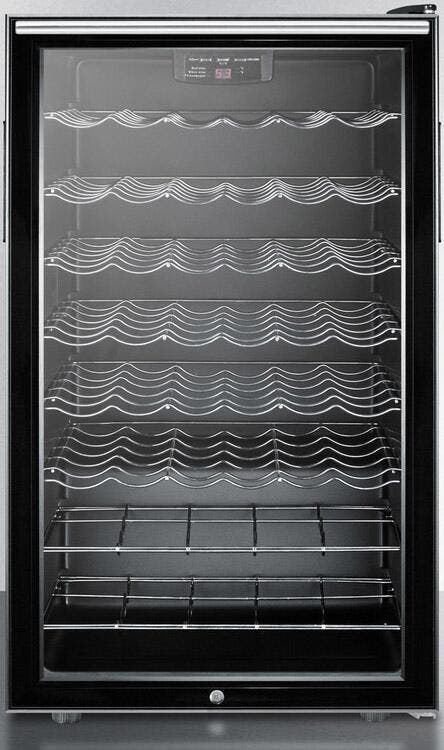 Summit SWC525LHH Glass/Black, Horizontal Handle