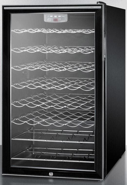 Summit SWC525LHH Glass/Black, Horizontal Handle