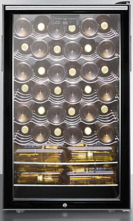 Summit SWC525LHH Glass/Black, Horizontal Handle