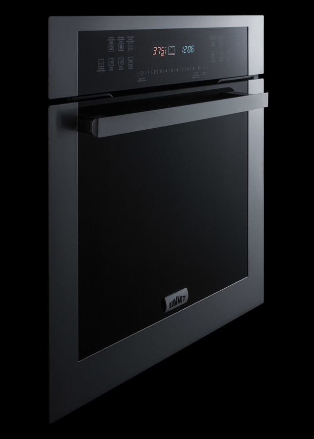 Summit SEW24SS Black Glass/Stainless Steel