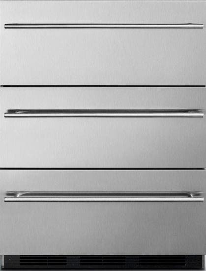 Summit SP6DSSTBOS7THIN Stainless Steel, Thin Handles, Standard Height