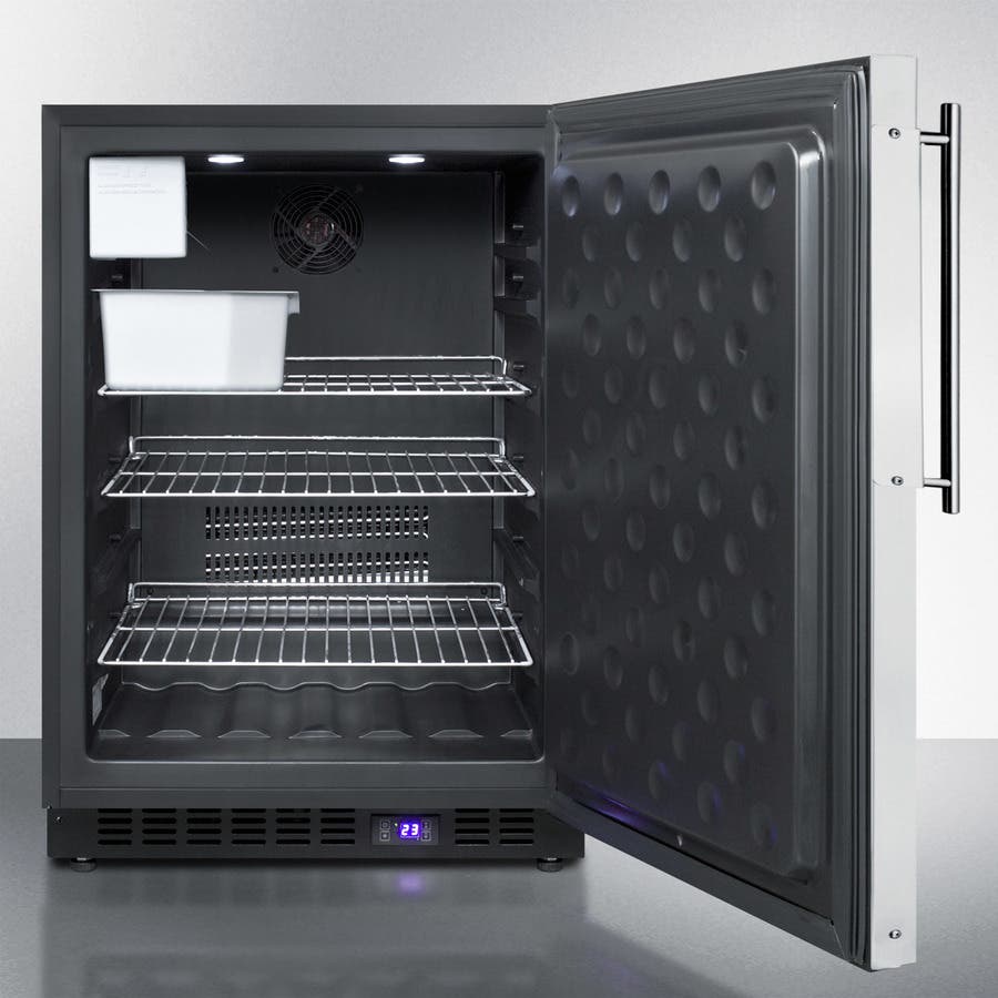 Summit SPFF51OSFRIM Panel Ready/Black, Stainless Steel Insert Frame