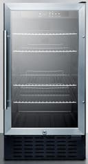 18 Inch, 2.7 Cu. Ft. Freestanding Glass Door Beverage Center with LED Lighting