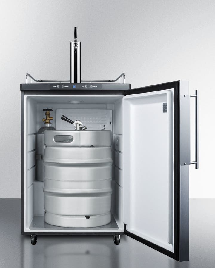 Summit SBC635MBIFR Panel Ready/Black, Stainless Steel Frame