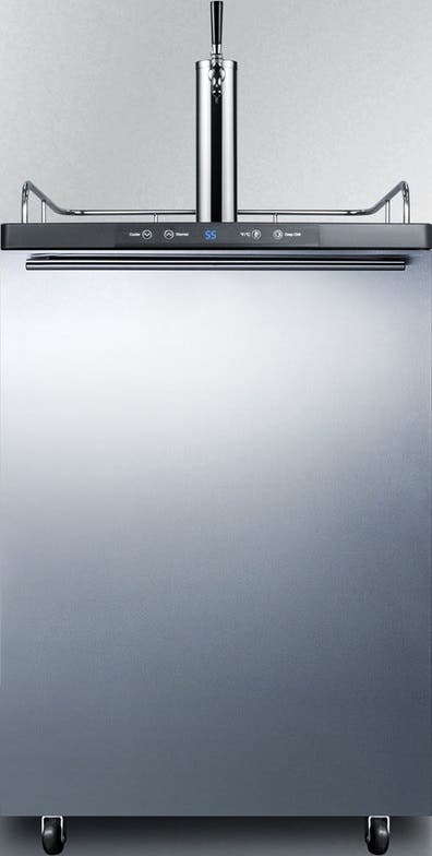 Summit SBC635MBISSHH Stainless Steel/Black, Horizontal Handle