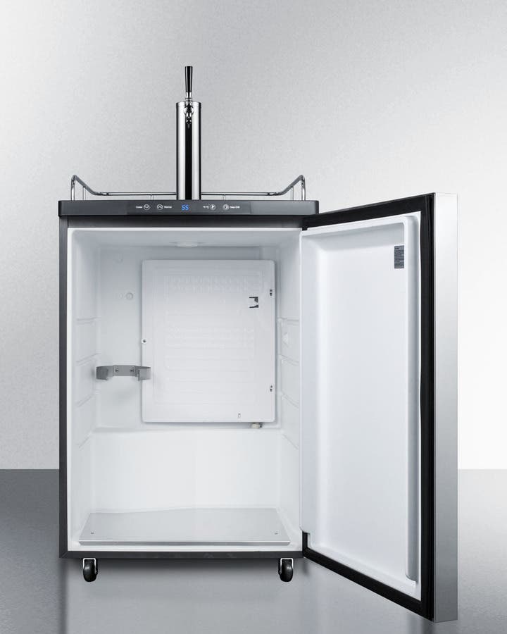 Summit SBC635MBISSHH Stainless Steel/Black, Horizontal Handle