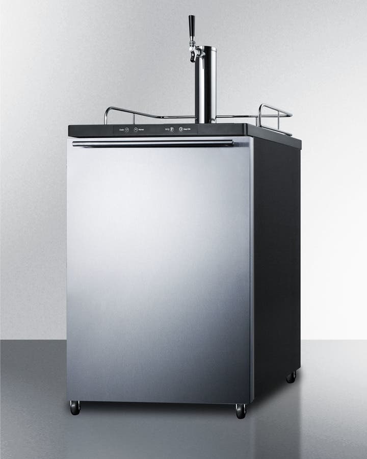 Summit SBC635MBISSHH Stainless Steel/Black, Horizontal Handle
