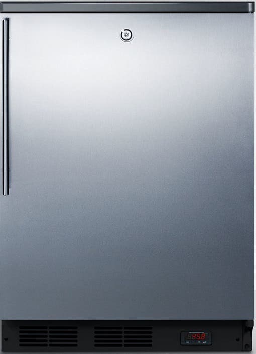 Summit FF7LBLBIPUBSSHV Stainless Steel/Black, Thin Handle