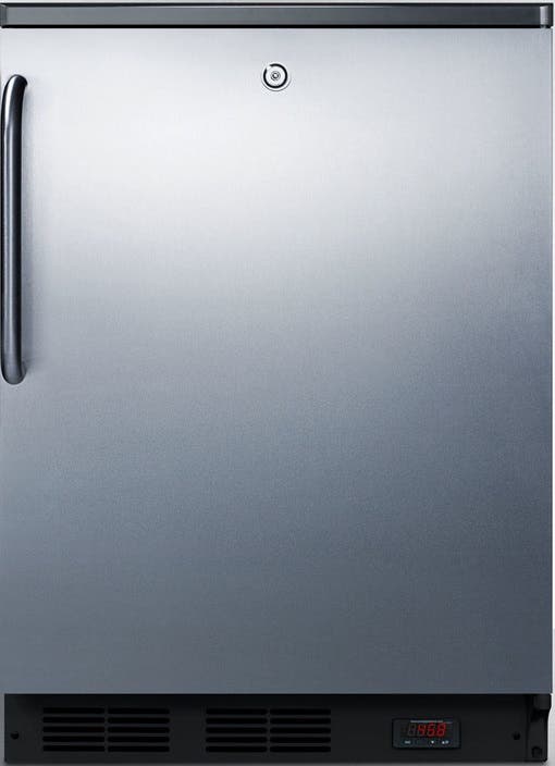 Summit FF7LBLBIPUBSSTB Stainless Steel/Black, Towel Bar Handle