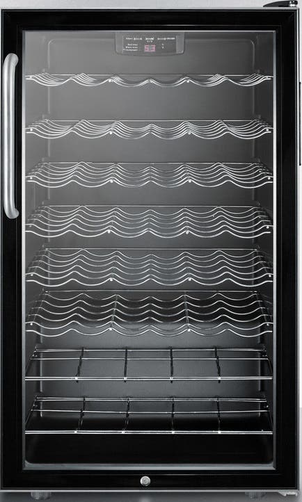 Summit SWC525LBITBADA Glass/Black, Short Towel Bar Handle, ADA Compliant