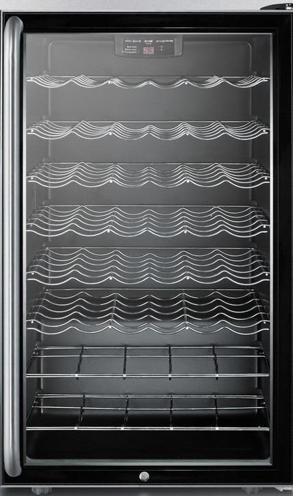 Summit SWC525LBISHADA Glass/Black, Long Towel Bar Handle, ADA Compliant