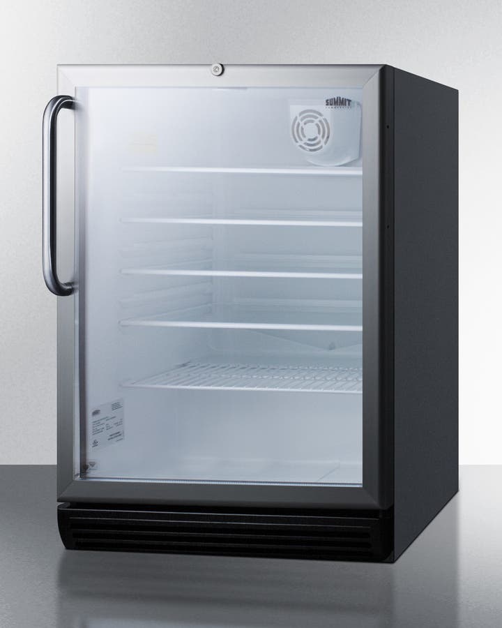 Summit SCR600BGLBITBADA Stainless Steel/Black, Beverage Center, Towel Bar ...