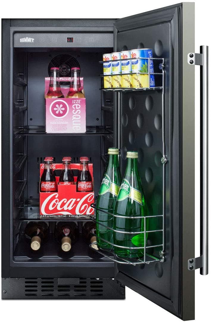 Summit SCFF1533BKS Black Stainless Steel/Black