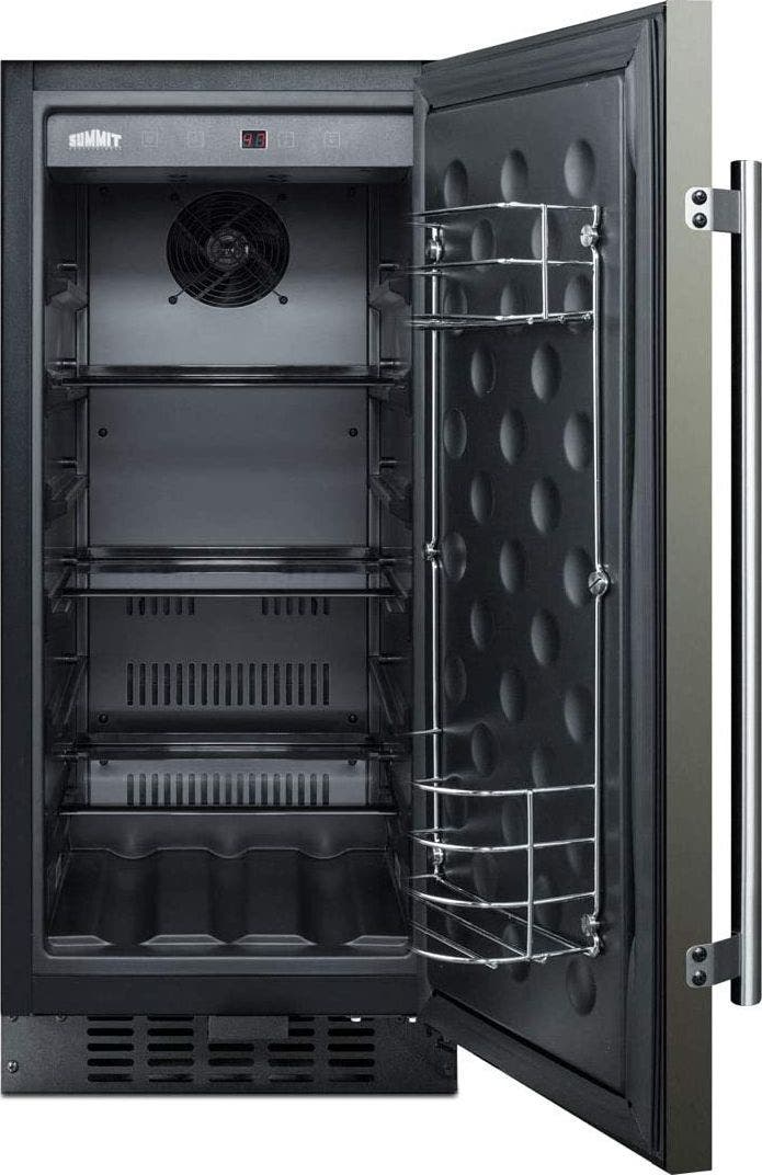 Summit SCFF1533BKS Black Stainless Steel/Black