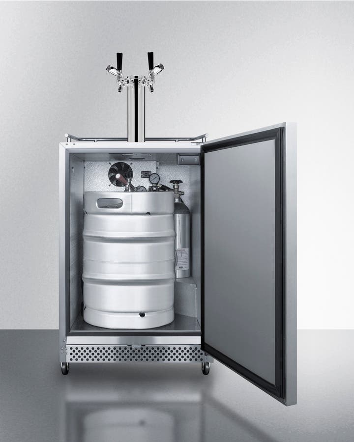 Summit SBC695OSTWINTL Stainless Steel, Double Tap Kit