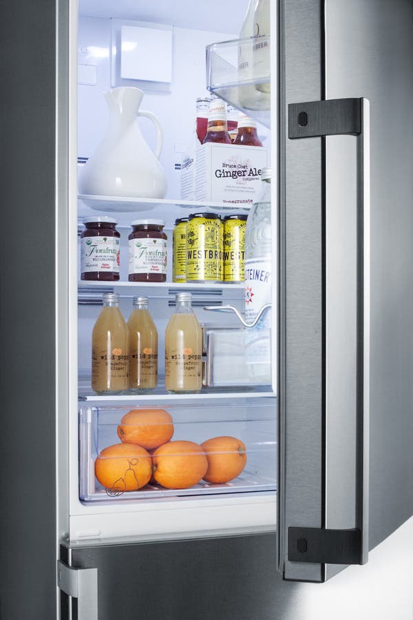 Summit FFBF247SSIM Stainless Steel/Platinum, Right Hinge, Ice Maker, ...