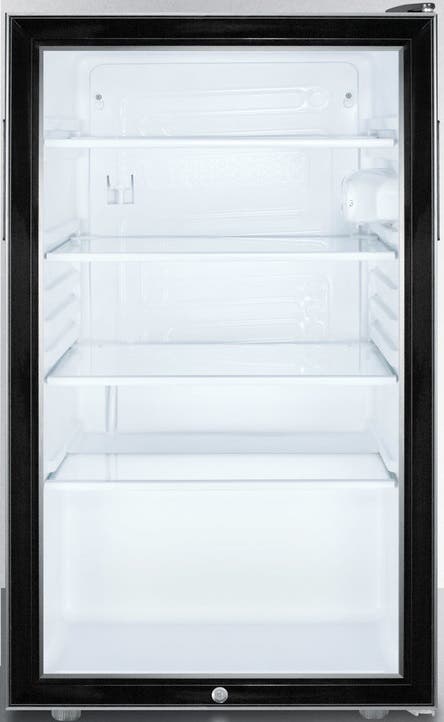 Summit SCR500BL7 Black, Recessed Handle