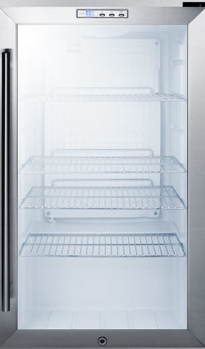 Summit SCR486LBI Stainless Steel/Black, Built In