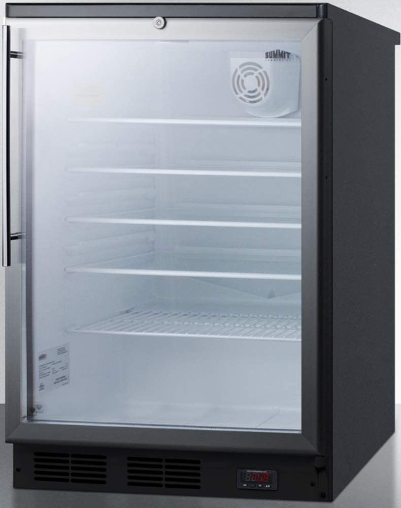 Summit SCR600BGLDTPUBHV Stainless Steel/Black, Beer Pub Cellar, Profession...