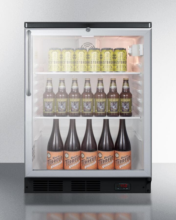 Summit SCR600BGLDTPUBTB Stainless Steel/Black, Beer Pub Cellar, Towel Bar ...