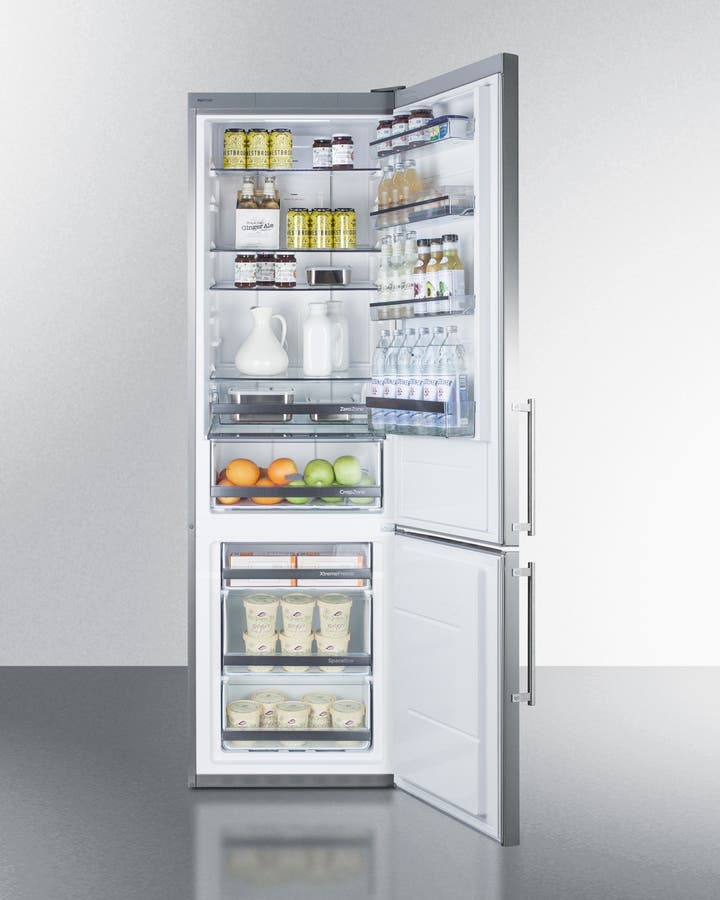Summit FFBF181ES Stainless Steel/Platinum, No Ice Maker
