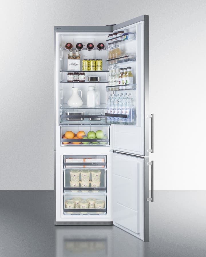 Summit FFBF181ES Stainless Steel/Platinum, No Ice Maker