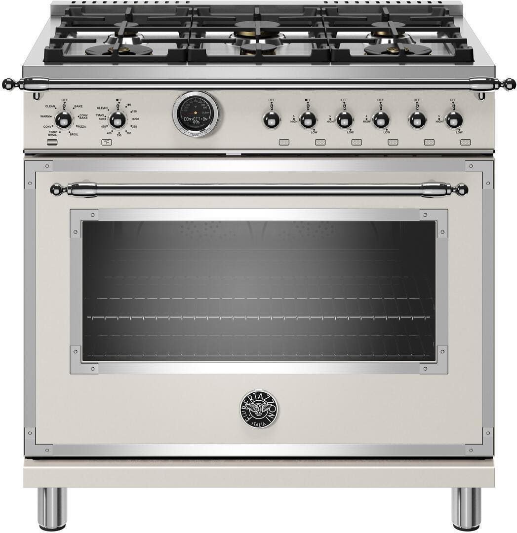 Bertazzoni HERT366DFSAVTLP Ivory Gloss Bisque, Liquid Propane
