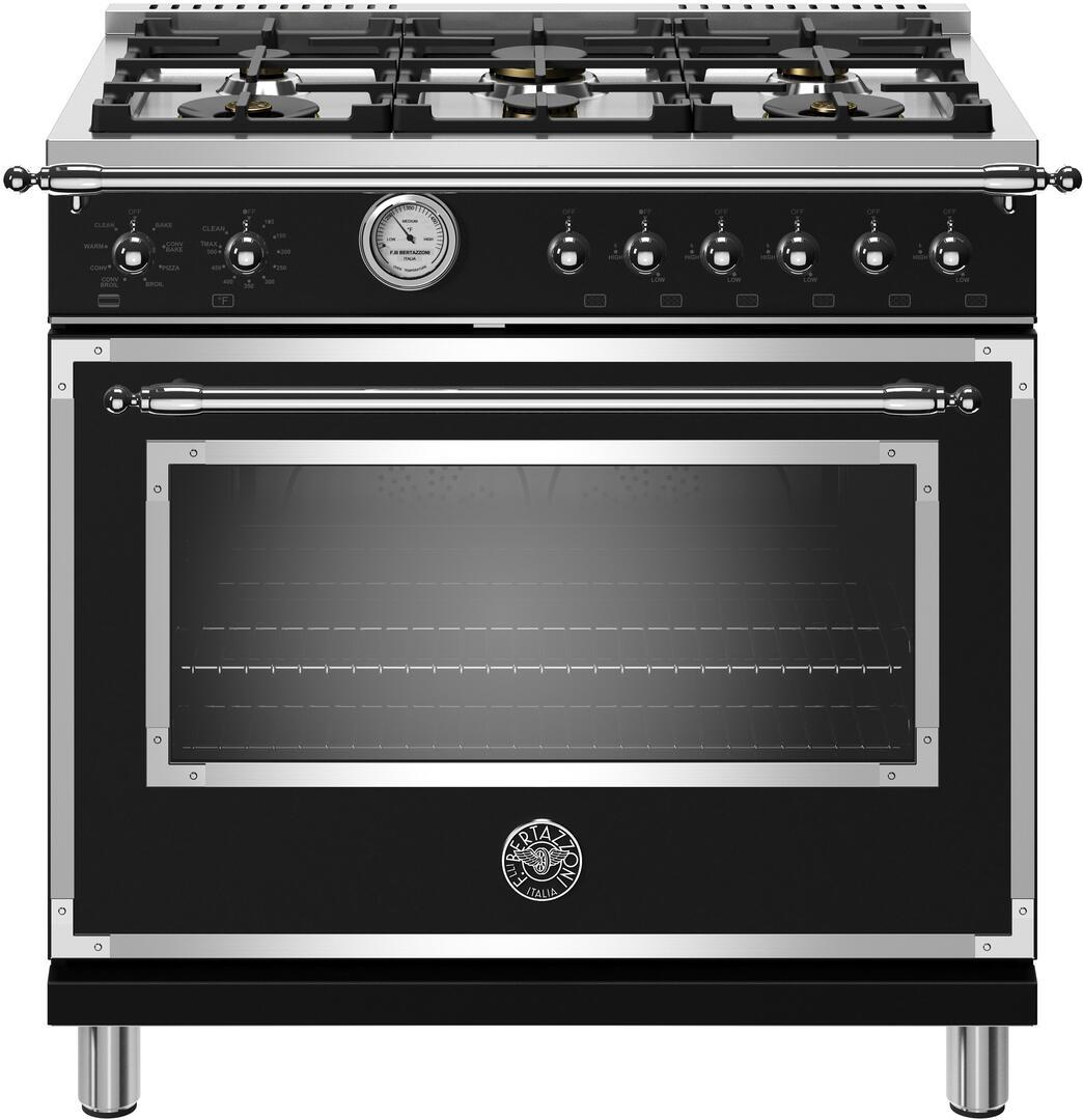 Bertazzoni HERT366GASNETLP Nero Matt Black, Liquid Propane