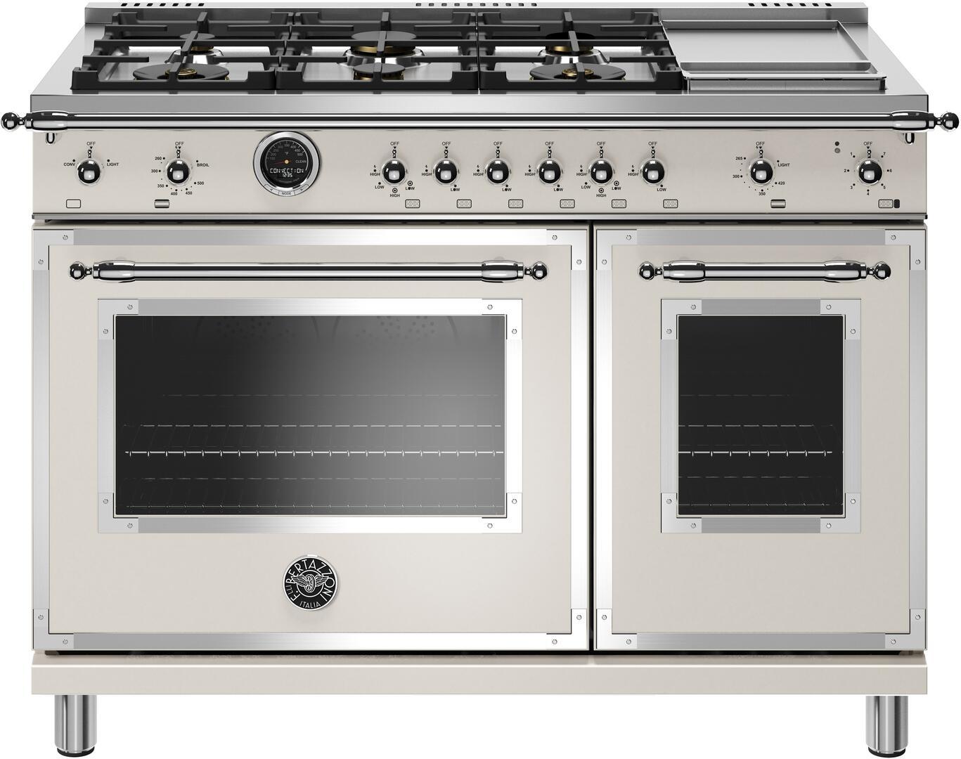 Bertazzoni HERT486GDFSAVTLP Ivory Gloss Bisque, Liquid Propane