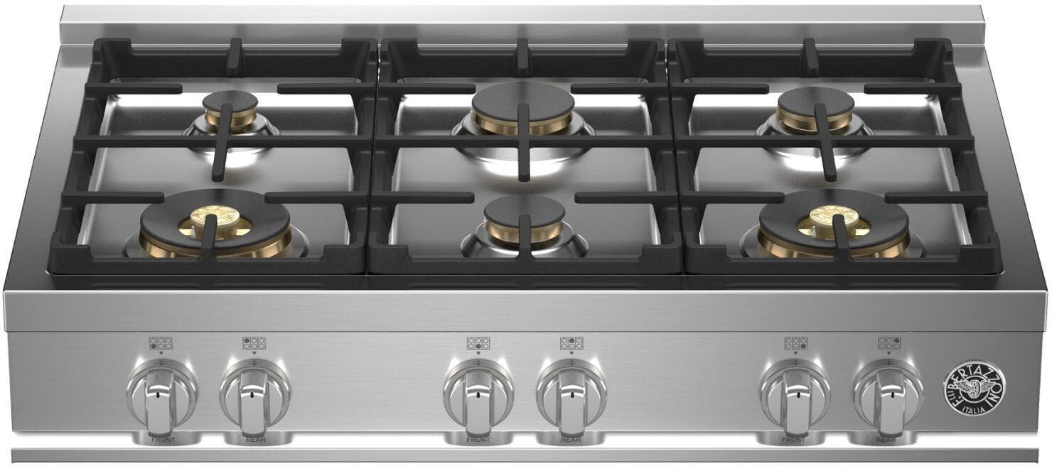 Bertazzoni MAST366RTBXTLP Stainless Steel, Brass Burner, Liquid Propane